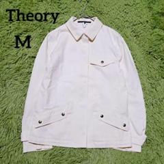 Theory セオリー ジップアップボンバーブルゾン　ホワイト Theory セオリー ジップアップボンバーブルゾン ホワイト