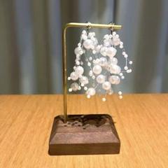 【ピアス】テグスワイヤー　パール　ピアス　ハンドメイド　結婚式　ビーズ