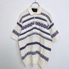ニットポロシャツ　タラデザイン