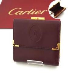 ✨未使用に近い✨　Cartier ミニ財布　ドゥーブルC マストライン　ガマ口