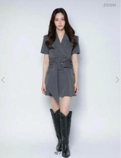 ワンピース meltthelady slash zipup mini dress melt the lady slash zipup mini dress gry - メルカリ