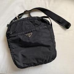 【美品】PRADA プラダ ショルダーバッグ 三角プレート 白タグ42 大きめ