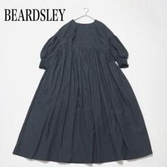 【美品】25SS ビアズリー リネンギャザーワンピース 2Way ブラック