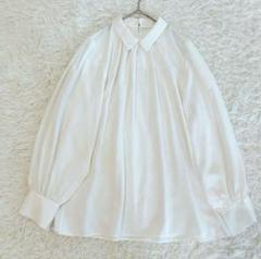 極美品☆ボールジィ 近年 シャツ パールボタン ギャザー 白