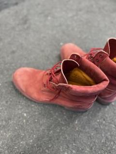 （おにおーん）Timberland 赤 スエード ワークブーツ ティンバーランド Timberland ブーツ トレッキングシューズ