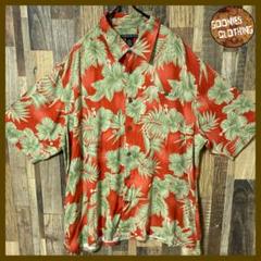 アロハ ハワイアン 総柄 メンズ 柄シャツ 2XL USA古着 半袖 シャツ