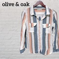 一点限り✨olive & oak ストライプ 長袖シャツ 軽量 春夏秋 古着
