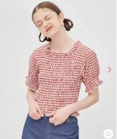 POPPY あさぎーにょ ギンガムチェック チュニック 動こ 赤