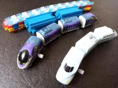 【美品】カプセルプラレール　エヴァ新幹線500系編成　N700系みずほさくら編成