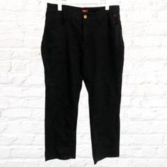 ポロ ストレートパンツ デニム ワンポイント ストレッチ 大きいサイズ 綿混
