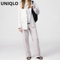 新品　ユニクロ　UNIQLO　コットンワイドパンツ　W61　ライトパープル