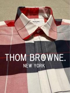 【極美品】THOM BROWNE／トムブラウン／ラウンドカラー／タータンチェックのサムネイル