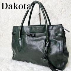 希少 Dakota トートバッグ タッセル ハンドバッグ 本革 グリーンのサムネイル