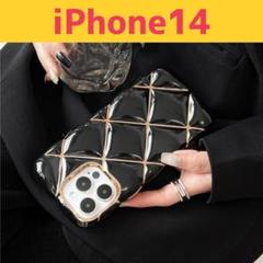 iPhone14 スマホケース 耐衝撃 うねうね 大人 おしゃれ 韓国 ブラック