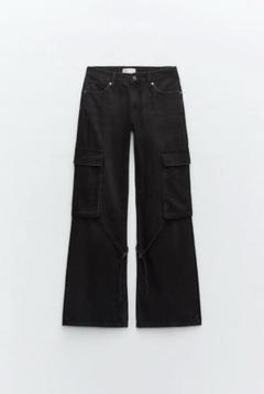 ZARA ミッドライズ TRF カーゴ デニムパンツ - メルカリ