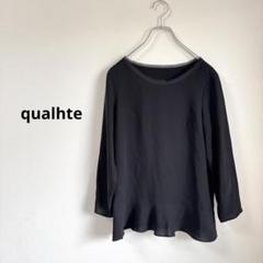 qualhte カリテ 七分袖チュニック 黒 透け感 サイズ2