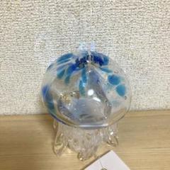 クラゲ風鈴 風鈴 タクグラス カラフル プレゼント 京都水族館 クリア×青つぶ by メルカリ