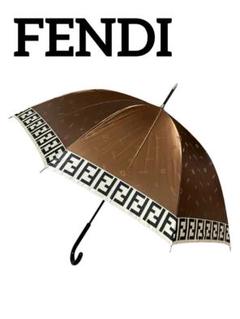 FENDI フェンディ 長傘　ブラウン　ズッカ