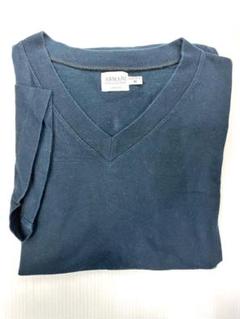 アルマーニ ARMANI 　VネックTシャツ　ネイビー 　M-136
