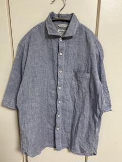 navy produce ネイビープロデュース メンズシャツ M 綿 麻