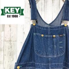 KEY キイ ペインターオーバーオール サロペット デニム 色落ち ロゴタグ