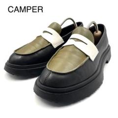 美品　カンペール CAMPER AMBAR　アンバー　革　ローファー　黒　レザー CAMPER カンペール ローファー プラットフォーム スリッポン