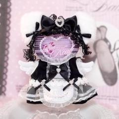 ７♡様　ぬい服　ハンドメイド　メイド　10cm 猫耳　猫　水色　犬　ブラック