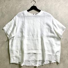Drawer ドゥロワー 現行タグ リネンチュニック 半袖シャツ