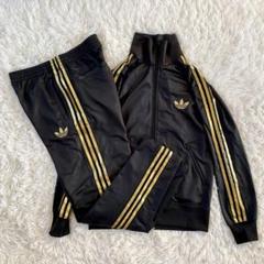 ADIDAS ジャージ セットアップ スリーストライプス 金黒