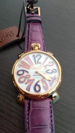 【5%OFF】 未使用品❥GAGAMILANO MANUALE40MM5021.4 (紫) - 腕時計(アナログ)