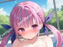 l*s様 シークレット　バスタオル　タペストリー　湊あくあ　ホロライブ　Vtub シークレット バスタオル ホロライブ 湊あくあ 紫咲シオン