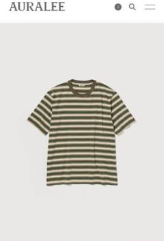 AURALEE GRADIENT STRIPE JERSEY TEE 25AW