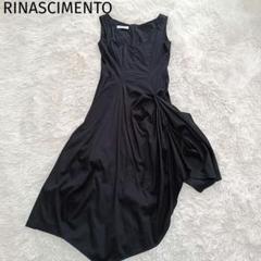 RINASCIMENTO ワンピース 変形ワンピ アシンメトリー 黒 イタリア製