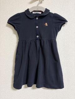 美品 familiar ファミリア 半袖マリンワンピース ブルー