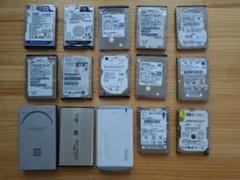 2.5インチHDD 外付、内蔵15台セット