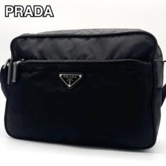 PRADA プラダ ショルダーバッグ ナイロン レザー 三角ロゴ 近年モデル 黒のサムネイル