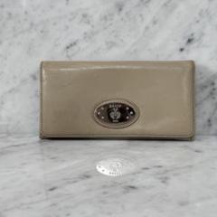 BALLY バリー 長財布 ベージュ 本革 レザー 二つ折り財布 シルバー 銀