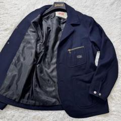美品/XL✨schott ジャケット　ウール　ネイビー