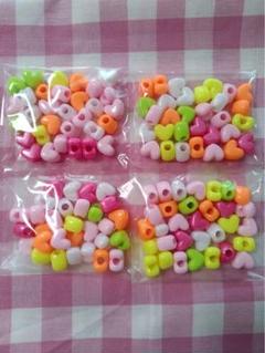 大倉トーイ　カラフル　ハートビーズ　昭和レトロポップ　雑貨　パーツ
