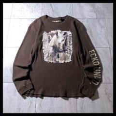 古着　y2k ロンT サーマル　ラグランTシャツ　星　　黒　グレー　スター 古着 y2k ロンT サーマル ラグランTシャツ 星 黒 グレー スター