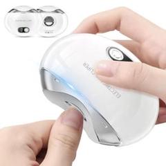 電動爪切り 電動つめきり 自動爪切り 三段階スピード 爪削り LEDライト付き