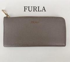 FURLA フルラ 長財布 ラウンドジップウォレット グレー レザー