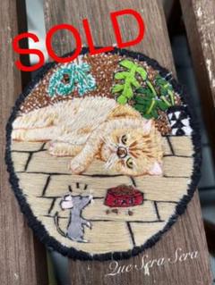 刺繍 ブローチ ハンドメイド エキゾチックショートヘア 猫 by メルカリ