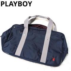 未使用級　PLAYBOY プレイボーイ スクールバッグ ネイビー トートバッグ