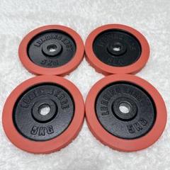 LEADING EDGE リーディングエッジ 5kg 4枚　ダンベルプレート LEADING EDGE アイアン 5kg プレート 4枚セット 28mm径 LE-IDBP5