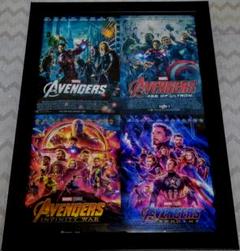 ☆アベンジャーズ MCU ポスター ムービー 4作品 額縁付き 送料無料