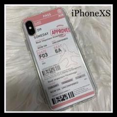 iPhoneXS スマホケース 航空券 搭乗券 iPhoneケース 海外旅行