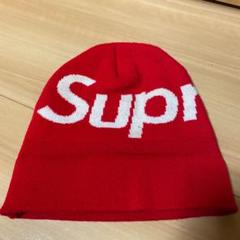 supreme ニット帽 ビーニー ビッグロゴプリント