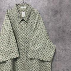 90s vintage 半袖　柄シャツ　綿　メンズXL 古着　個性派　奇抜