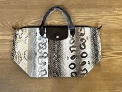 【新品級】ロンシャン　蛇柄ハンドバッグのサムネイル